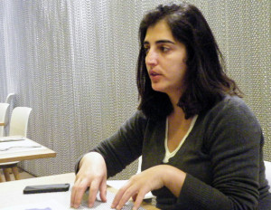 Haneen Maykey elkarrizketan. Argazkia: Eneko Calle.